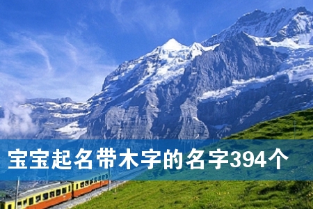 宝宝起名带木字的名字394个