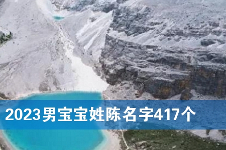 2023男宝宝姓陈名字417个