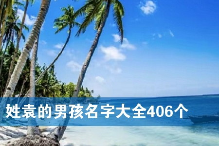 姓袁的男孩名字大全406个