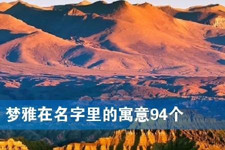 梦雅在名字里的寓意94个