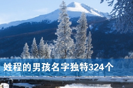 姓程的男孩名字独特324个