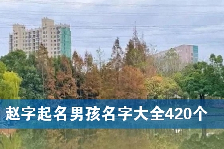 赵字起名男孩名字大全420个