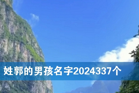 姓郭的男孩名字2024337个