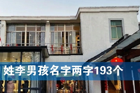 姓李男孩名字两字193个