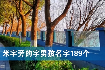 米字旁的字男孩名字189个