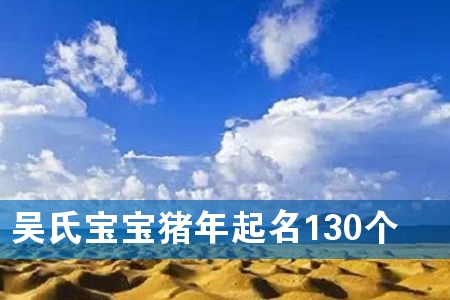 吴氏宝宝猪年起名130个