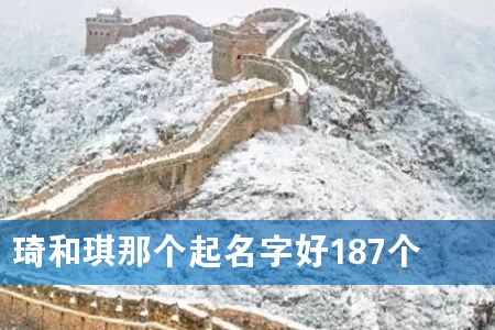 琦和琪那个起名字好187个