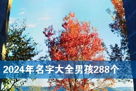 2024年名字大全男孩288个