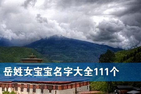 岳姓女宝宝名字大全111个