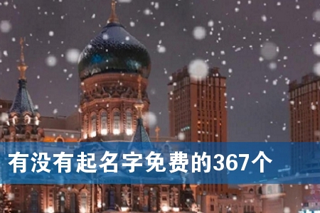 有没有起名字免费的367个